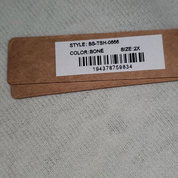 NWT SKIMS 2X Summer Mesh Tshirt Bodysuit BONE - Picture 3 of 3